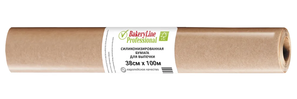 ПЕРГМЕНТ коричневая силиконизированная с 2-х сторон в п/п пакете  38см*25м ; (20 р/к)