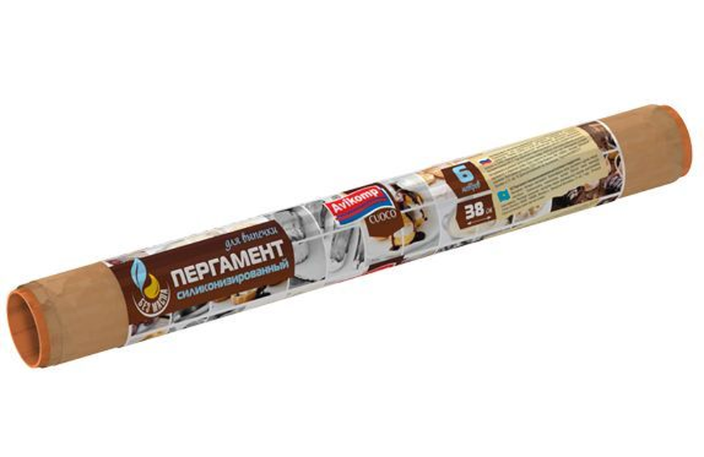 Пергамент 0,38*100м рулон Силикон 8рул/кор