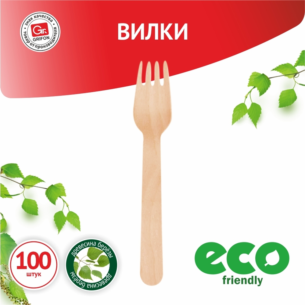 Вилка деревянная 160x29x1.6 мм 100шт/упак 29упак/кор арт105-305