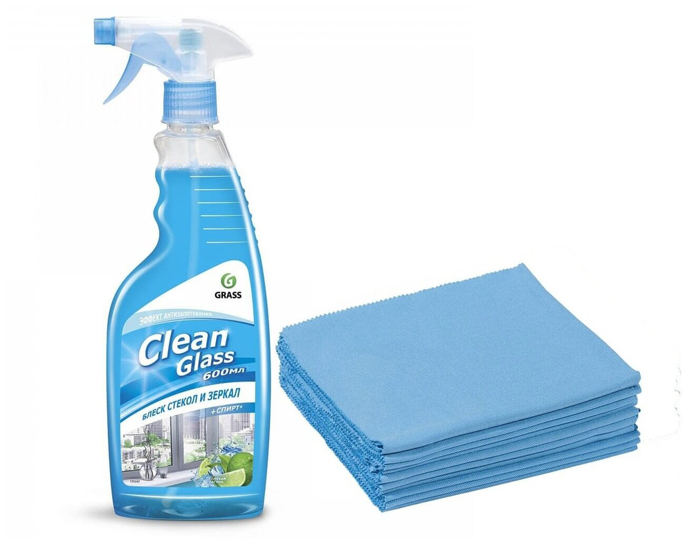 *Clean Glass* (Голубая лагуна )  600мл 8шт/кор