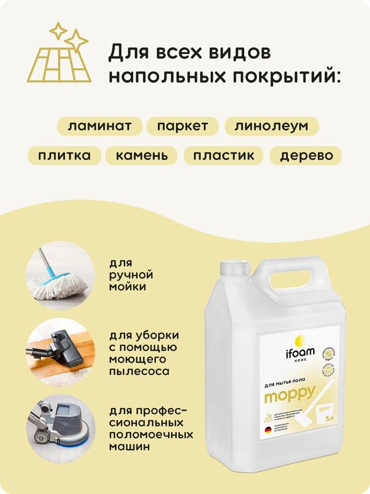 Средство для мытья полов *MOPPY* 5л 4шт/кор