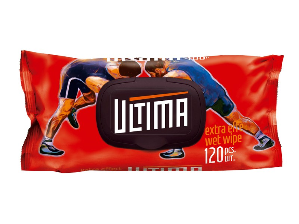 Влажные салфетки "Ultima Sport" красный 120шт/уп 10уп/кор