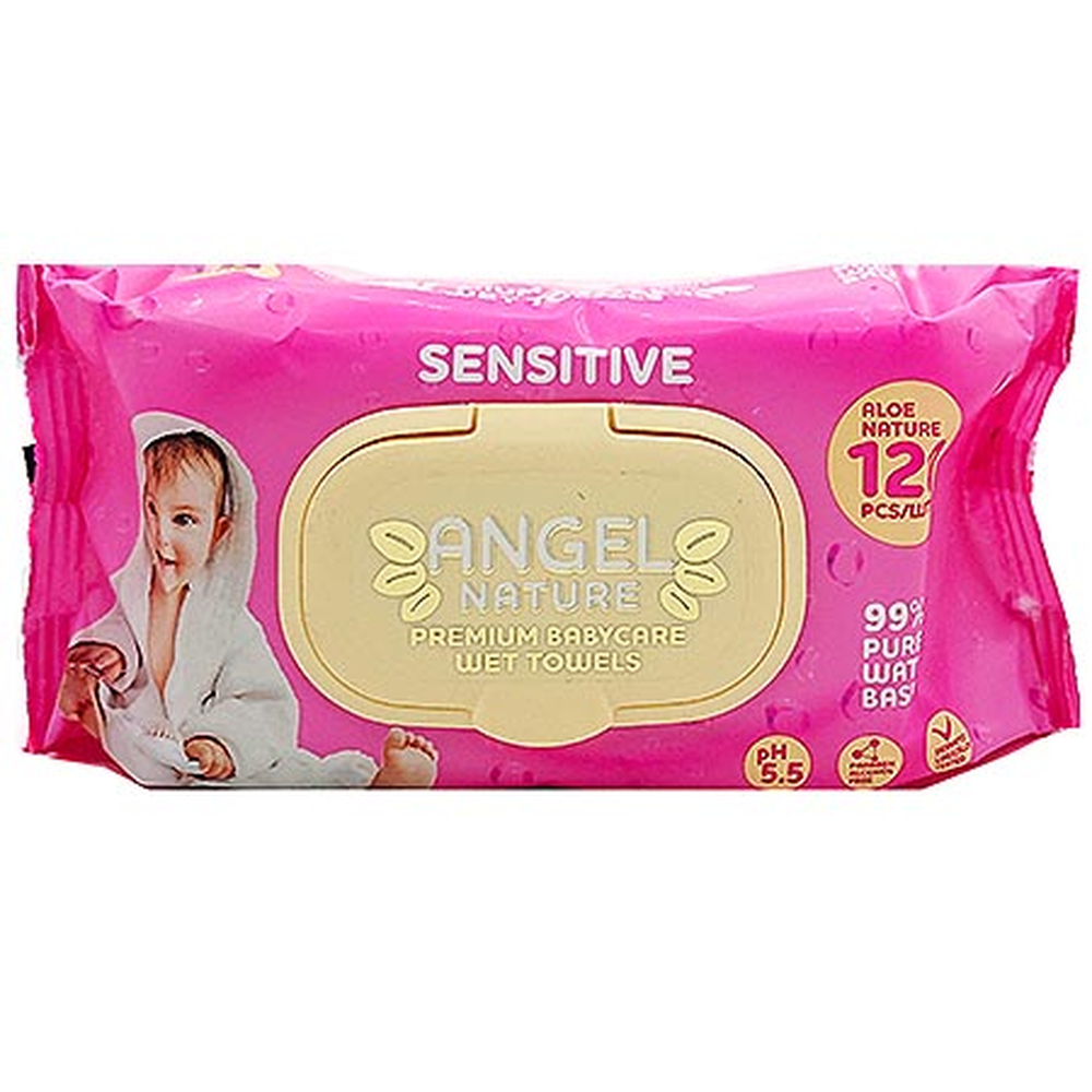 Влажные салфетки Ангел (Розовый) Sensative120шт/уп 10уп/кор